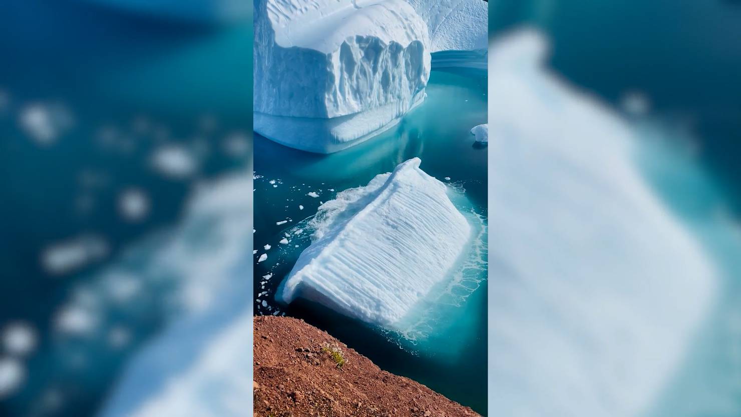 Gewaltige Bilder Eisberg kippt im Osten Grönlands BärnToday