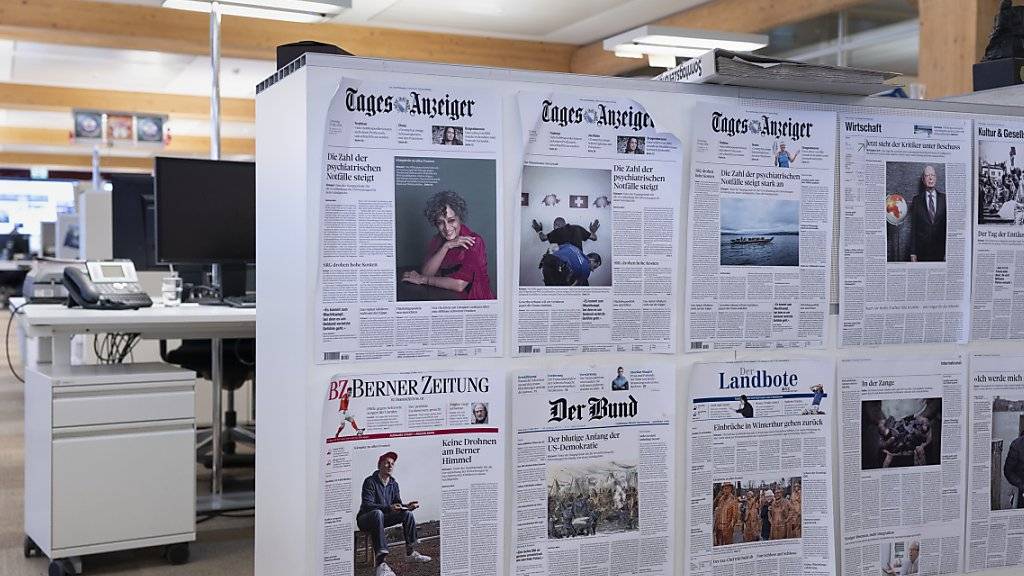 Beim Medienkonzern Tamedia bleibt das Geschäft mit gedruckten publizistischen Zeitungen und Zeitschriften unter Druck. (Archiv)