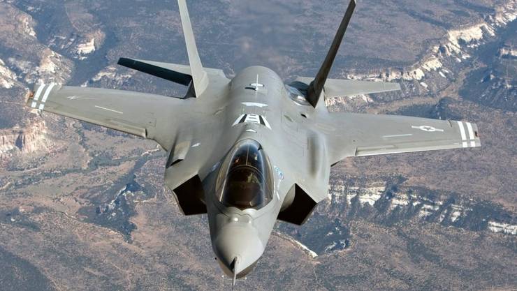 An F-35A fighter jet in flight.  (Image: Keystone / EPA / YONHAP)