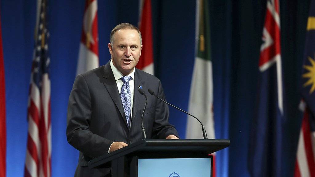 Neuseelands Premierminister John Key: In Auckland haben die zwölf Mitgliedsstaaten das TPP-Freihandelsabkommen unterzeichnet.