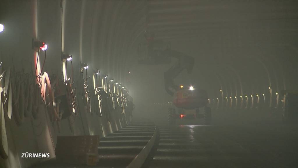 Endspurt bei dritter Röhre des Gubristtunnels