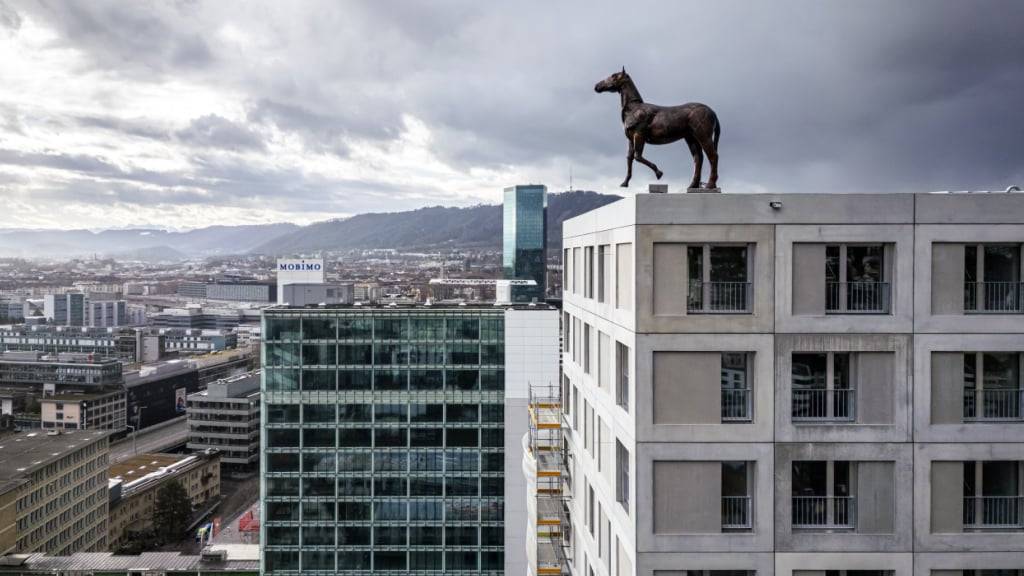 Die SVP des Kantons Zürich will eine Volksinitiative gegen Wohnungsnot lancieren. Im Bild die neue Stadtzürcher Wohnsiedlung Tramdepot Hard. Für die 193 Wohnungen gab es rund 10'000 Interessierte. (Archivbild)