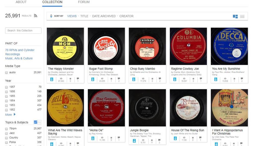 Vernetzt: 25'000 Schallplatten gratis anhören