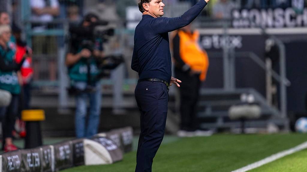 Gladbachs Schweizer Trainer Gerardo Seoane gab die richtigen Anweisungen