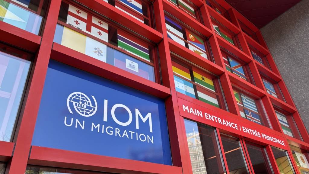 ARCHIV - Die Internationale Organisation für Migration (IOM) der Vereinten Nationen (UN). Foto: Christiane Oelrich/dpa