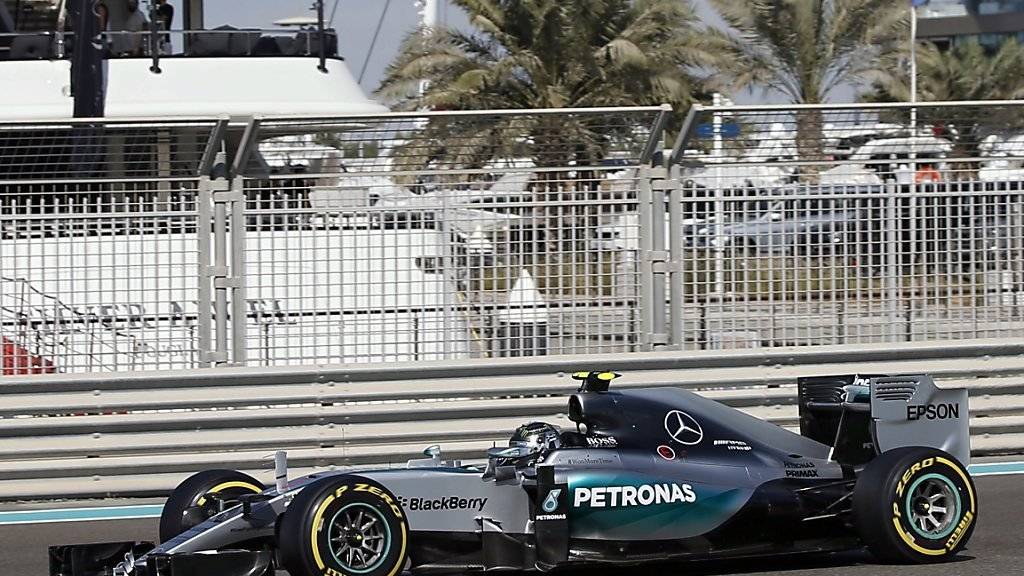 Nico Rosberg fährt am ersten Trainingstag in Abu Dhabi die Bestzeit