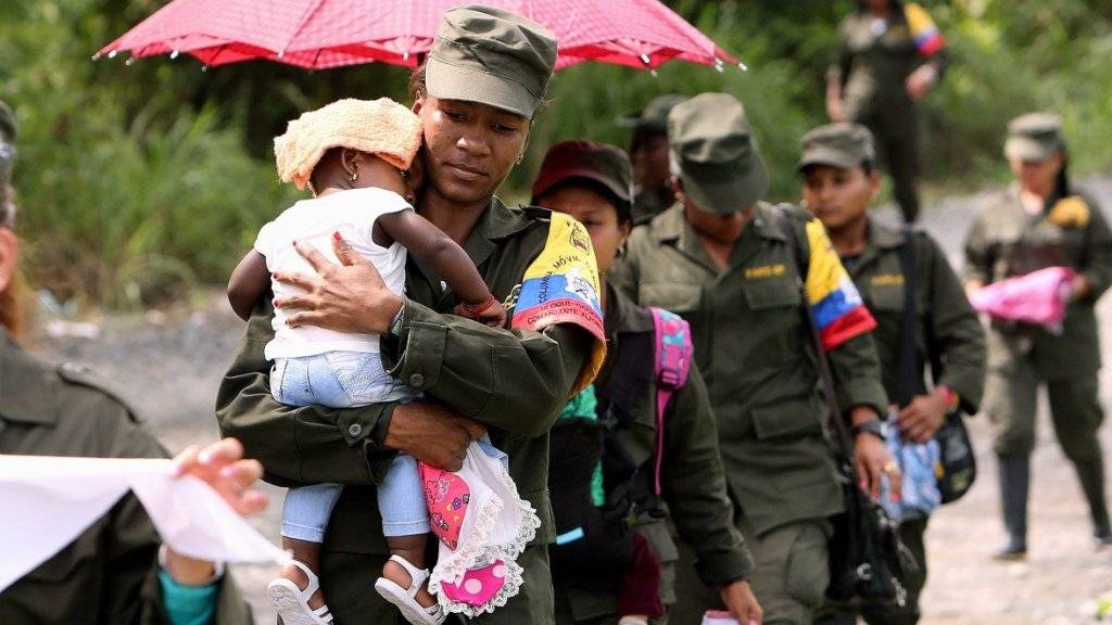 Nach dem Frieden die Familienplanung: Bei den FARC-Rebellen gibt es einen Baby-Boom.