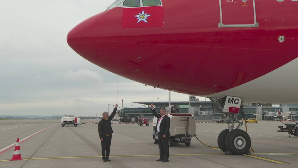 Flugzeugtaufe: Flumserberg fliegt nun um die Welt