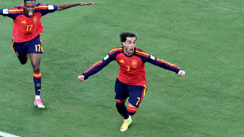 Der Moment nach der Erlösung: Ferran Torres bejubelt seinen Siegtreffer