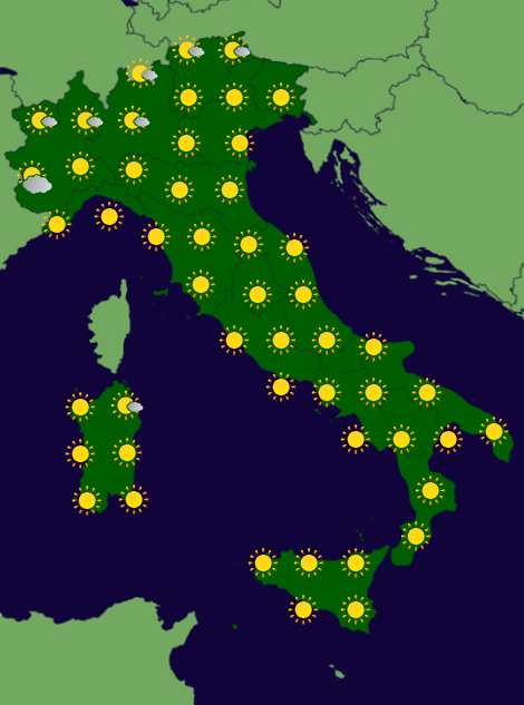 Wetter Italien Montag 150724