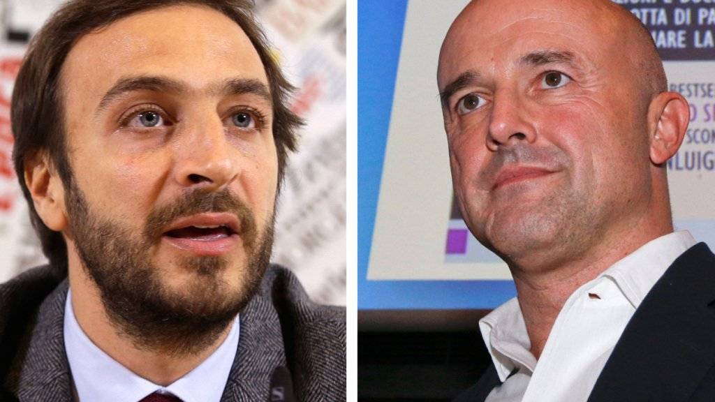 Die Journalisten Emiliano Fittipaldi (links) und Gianluigi Nuzzi müssen sich ab Dienstag vor einem vatikanischen Gericht verantworten. (Archiv)