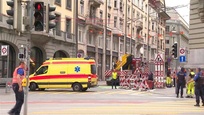 Unfall auf Baustelle im Bollwerk in Bern.