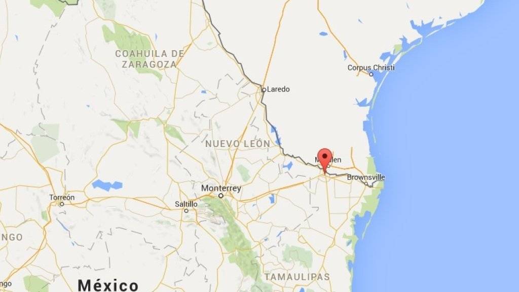 In der Stadt Reynosa an der Grenze zwischen Mexiko und den USA sterben bei einer Polizeioperation gegen kriminelle Banden zehn Personen. (Bild googlemaps)