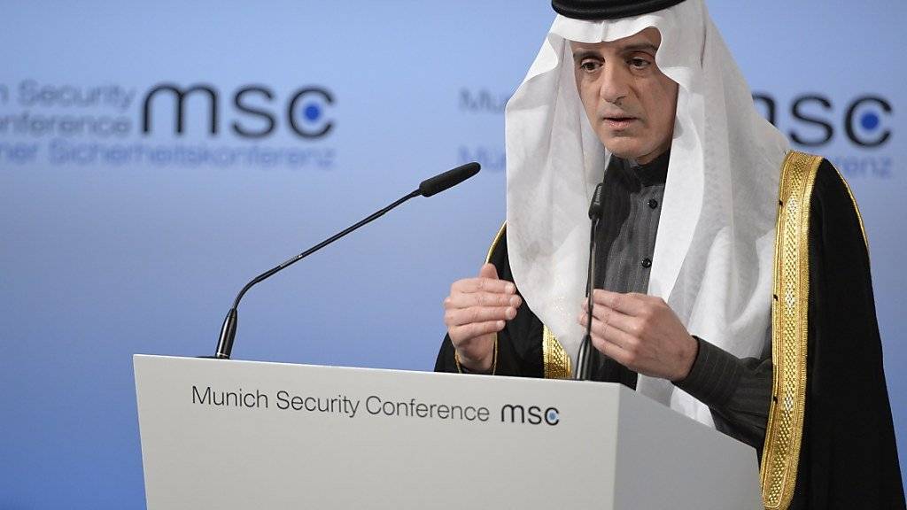 Der saudi-arabische Aussenminister Al-Dschubeir bei einem Auftritt an der Müncher Sicherheitskonferenz von diesem Wochenende.