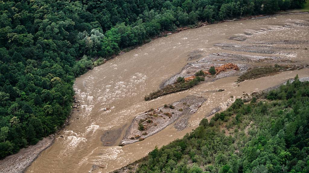 Die Maggia führt sein einem Unwetter am vergangenen Wochenende viel Wasser.