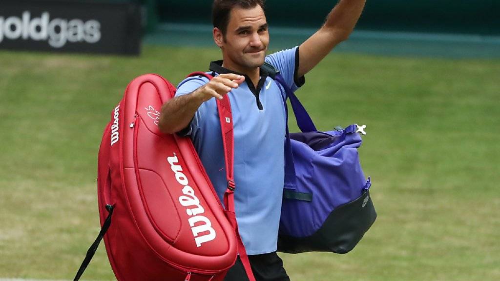 Federer steht zum 13. Mal in Folge im Halbfinal des Rasenturniers von Halle