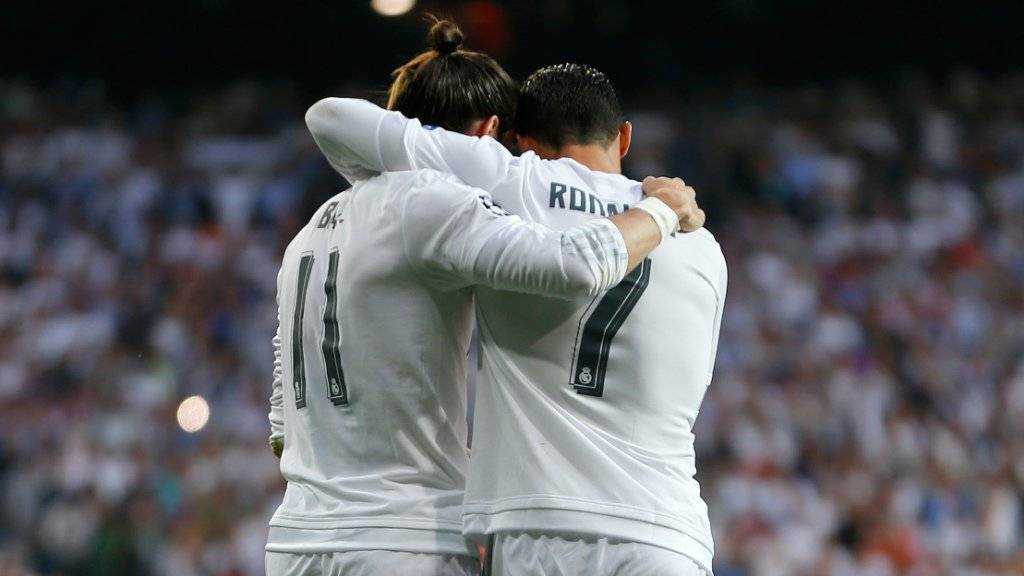 Bei Real Madrid Goalgetter und Teamkollegen, im EM-Halbfinal zwischen Portugal und Wales für einmal Gegner: Gareth Bale (links) und Cristiano Ronaldo