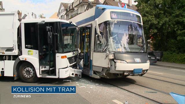 ERZ-Abfallwagen kollidiert mit Tram