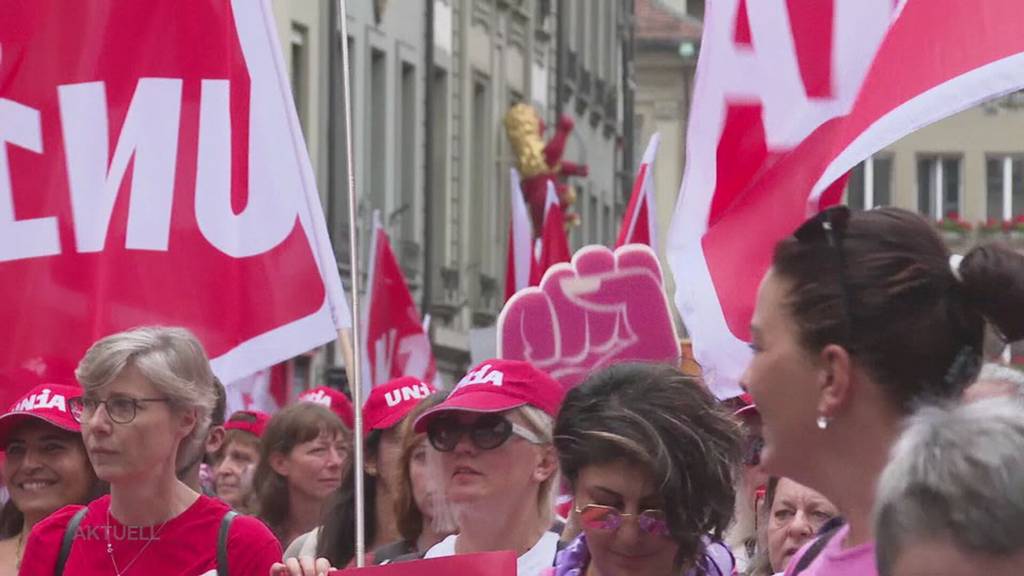 Lohndemo der Gewerkschaften
