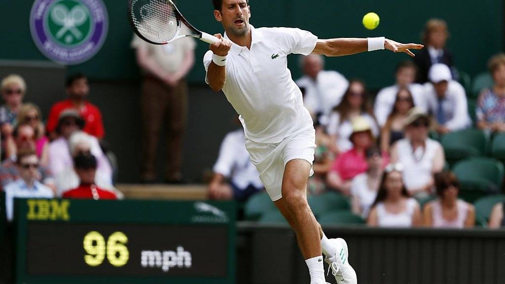 Novak Djokovic wurde in seinem ersten Spiel in Wimbledon kaum gefordert