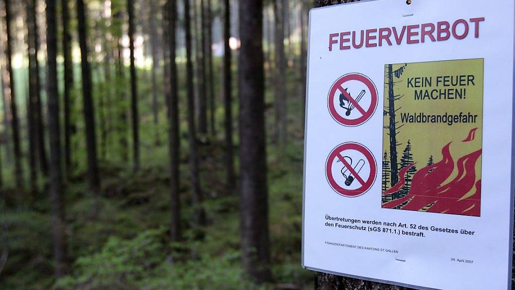 Feuerverbote wegen Waldbrandgefahr gelten zurzeit in mehreren Kantonen. (Archivbild)