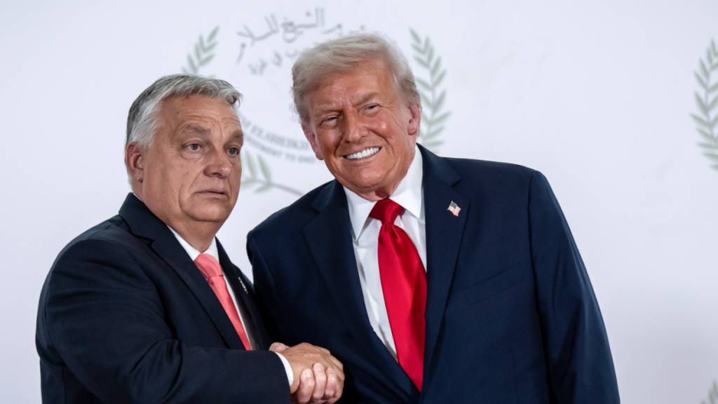 ARCHIV - US-Präsident Donald Trump (r) und Vitctor Orban, Ministerpräsident von Ungarn. Foto: Michael Kappeler/dpa