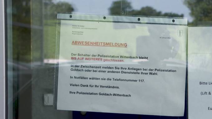 Umstrittener Entscheid: Polizeiposten Wittenbach wird geschlossen