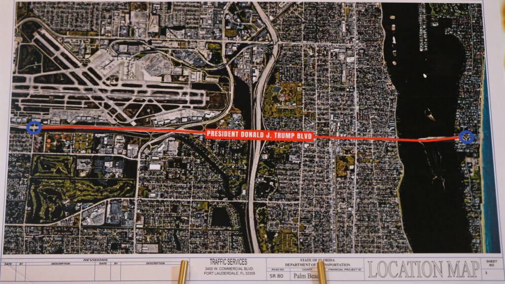 Boulevard zu Trumps Privatanwesen in Florida nach ihm benannt