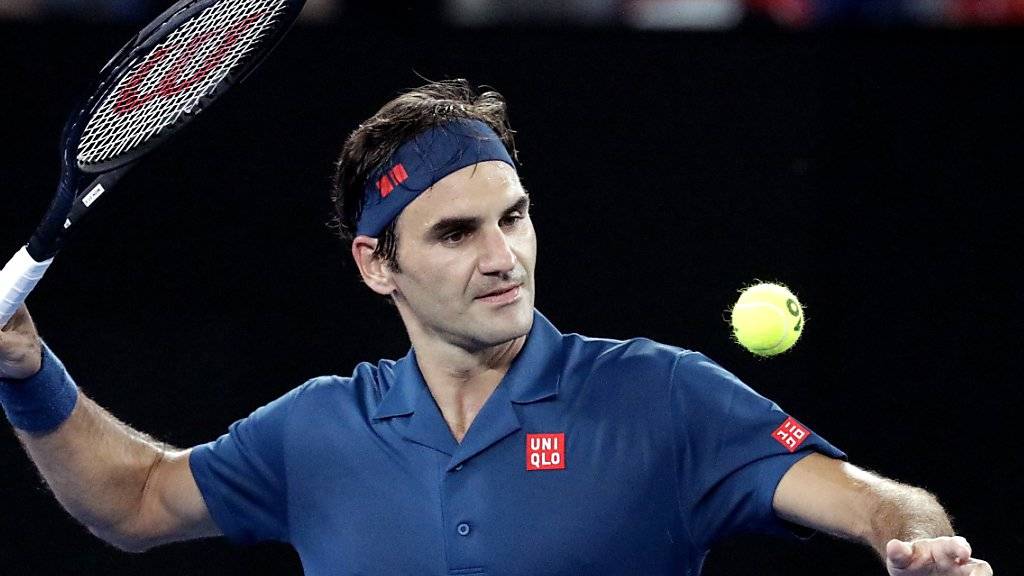 Dürfte am Mittwoch mehr ins Schwitzen kommen als in der 1. Runde: Roger Federer spielt gegen Daniel Evans in der Nachmittagssonne