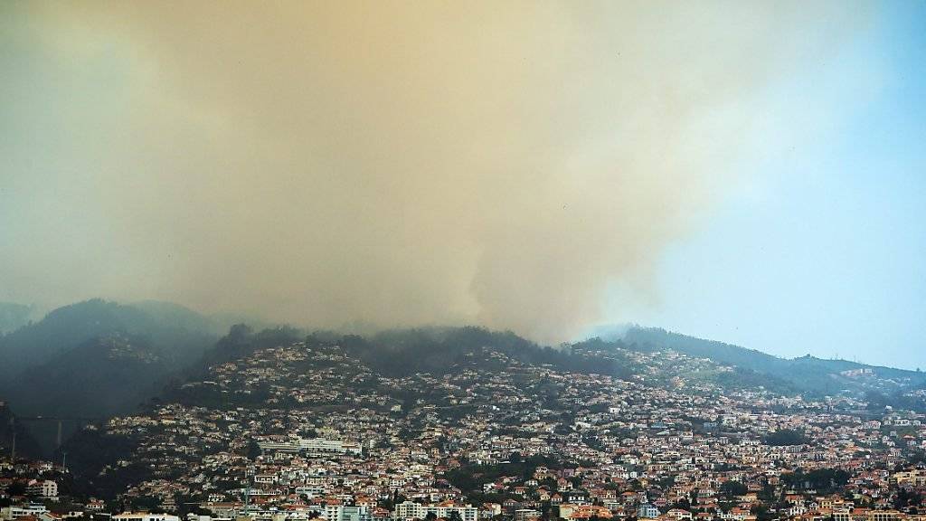 Waldbrände gleichen einem Vulkanausbruch: Die Flammen auf Madeira sind mittlerweile wieder weitgehend unter Kontrolle.