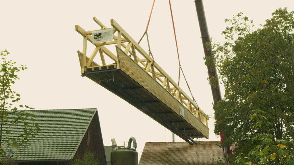 Jahrhundertbauwerk: Roggwil hat eine neue XXL-Holzbrücke