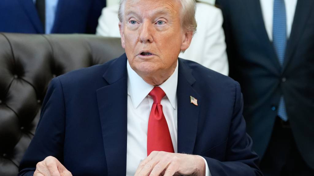 US-Präsident Donald Trump spricht im Oval Office des Weißen Hauses. Foto: Alex Brandon/AP/dpa