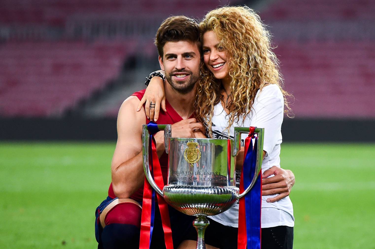 Gerard Piqué und Shakira beim Final des spanischen Copa del Rey 2015.
