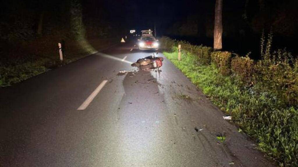 Rollerfahrerin wird bei Selbstunfall in Andelfingen schwer verletzt