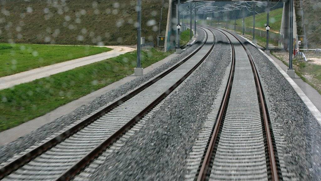 Sie haben mehrere Steinplatten auf das Gleis der SBB-Neubaustrecke Bern-Olten gelegt und kassieren mehrmonatige Freiheitsstrafen. Im Kanton Solothurn sind zwei junge Männer verurteilt worden. (Archivbild)