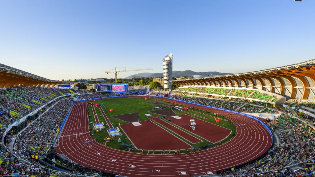 Das Stadtion Hayward Field  in Eugene ist das Mekka der US-Leichtathletik
