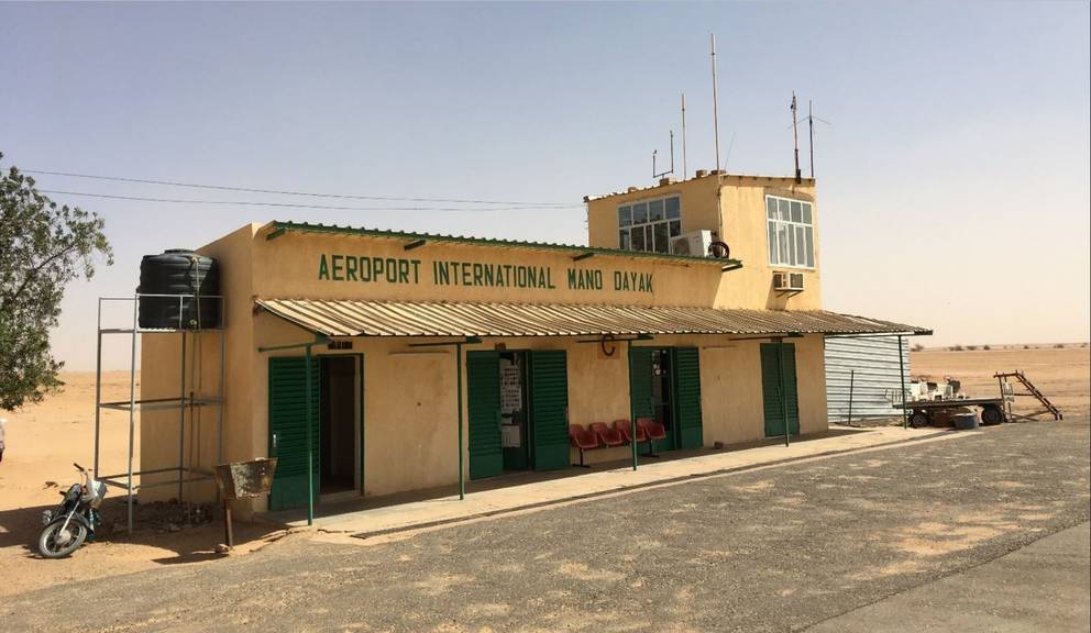 Flugfeld in Agades, Niger, im Jahr 2022