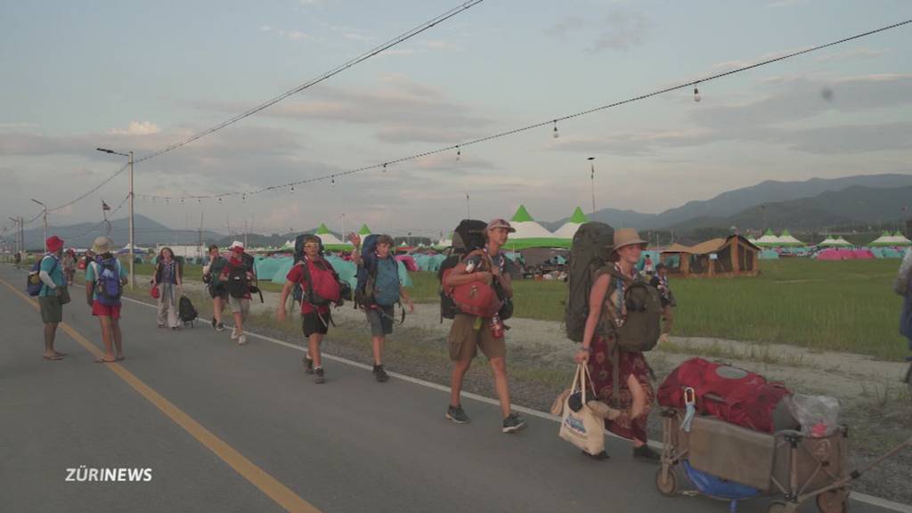 Weltpfadilager in Südkorea wegen Taifun abgebrochen