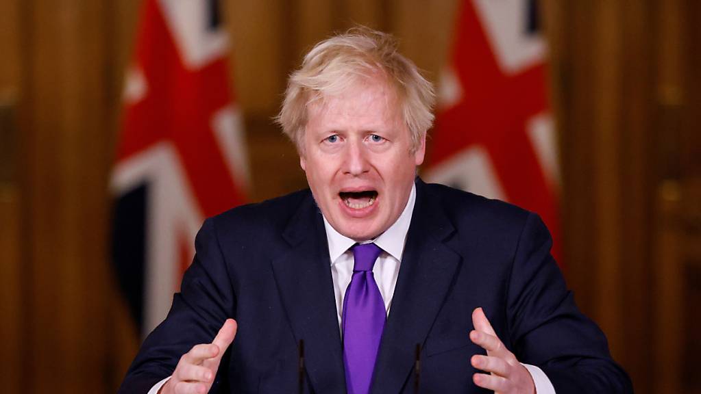 ARCHIV - Boris Johnson, Premierminister von Großbritannien, spricht in der Downing Street über die Corona-Pandemie. Foto: John Sibley/PA Wire/dpa