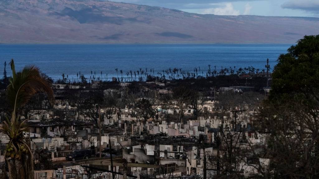 Nach den verheerenden Bränden auf der Insel Maui im US-Bundesstaat Hawaii haben Suchtrupps weitere Leichen in ausgebrannten Gebäuden gefunden. Foto: Jae C. Hong/AP/dpa