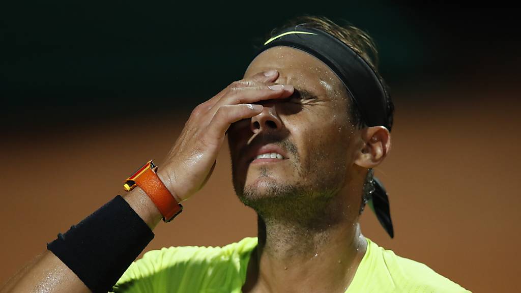 Kein guter Abend: Rafael Nadal scheiterte am späten Samstagabend in Rom im Viertelfinal