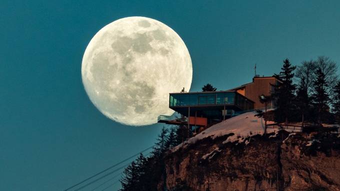 Gute Sicht auf abendlichen «Supermond»