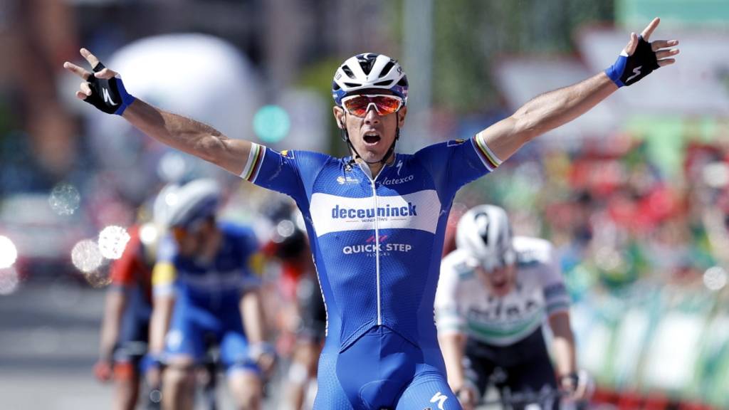 Philippe Gilbert freut sich über den Sieg in der 17. Etappe der Vuelta
