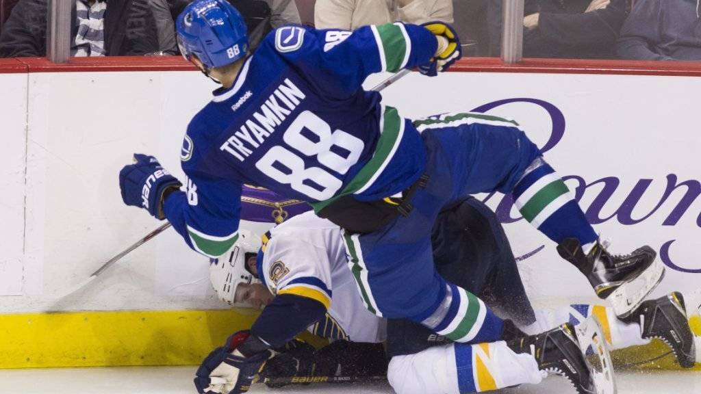 Die Vancouver Canucks mit Nikita Trjamkin werden die NHL-Playoffs wohl verpassen