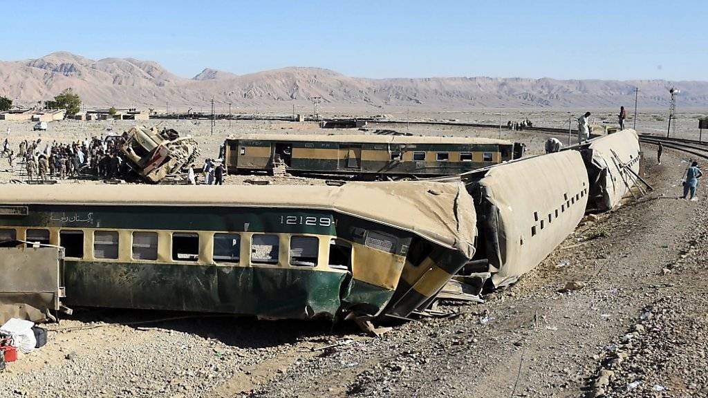 Der bei Quetta entgleiste Zug