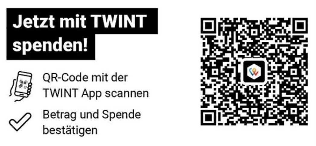 Spenden kannst du auch per Twint.