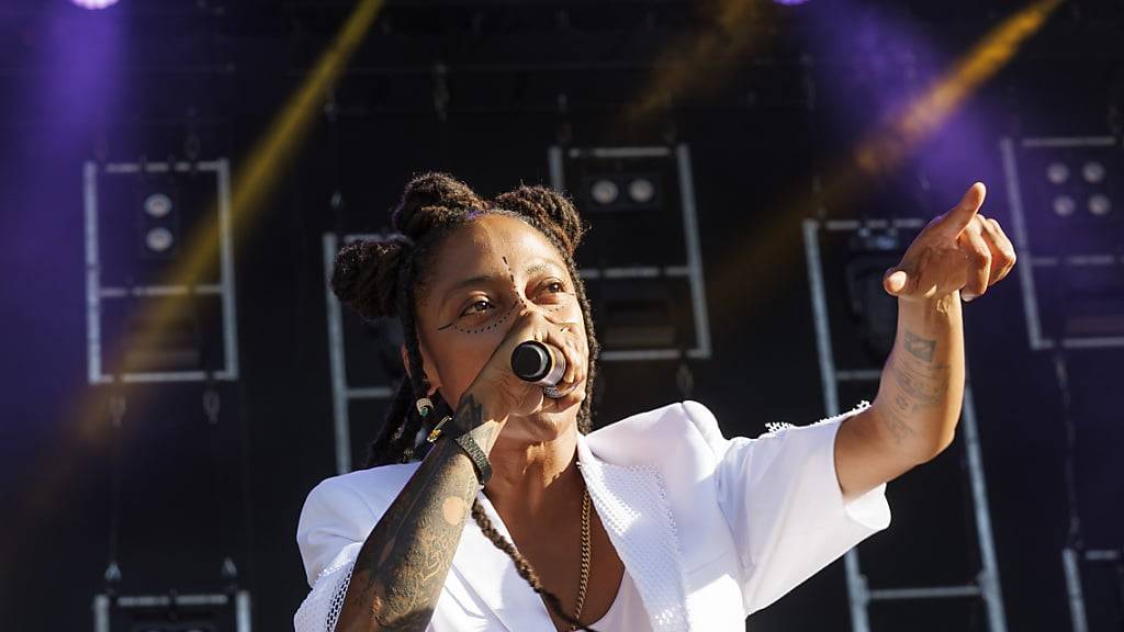 Im Rennen für die MTV Europe Music Awards: Die Walliser Rapperin KT Gorique, hier beim Auftritt am Paléo-Festival in Nyon VD. (Archivbild)