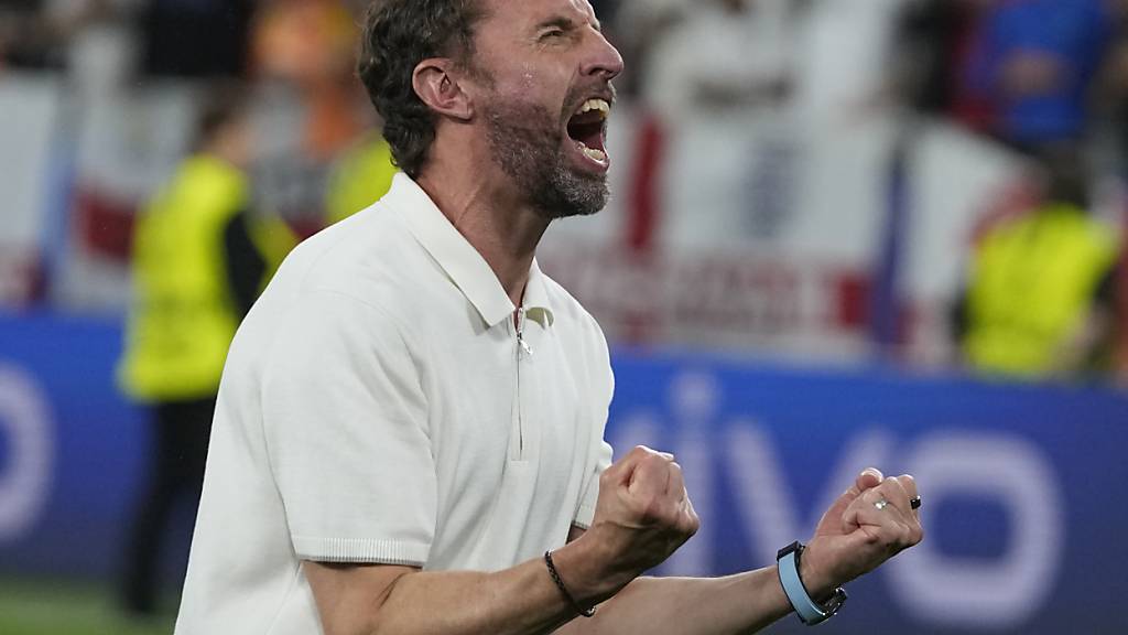 Ein emotionaler Gareth Southgate jubelt über den Finaleinzug Englands