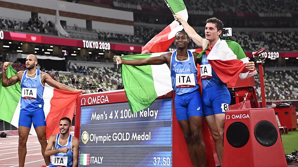 Italien feiert wieder Gold und triumphiert auch mit der Staffel über 100 m