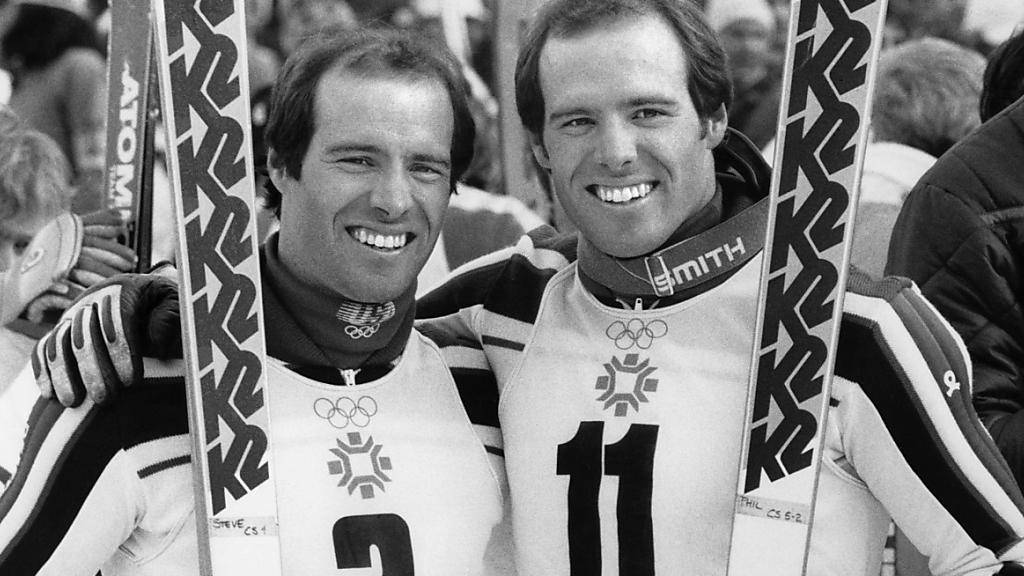 Die Verwechselbaren nach ihrem grossen Triumph im Olympia-Slalom in Sarajevo 1984: Silbermedaillengewinner Steve (links) und Olympiasieger Phil Mahre